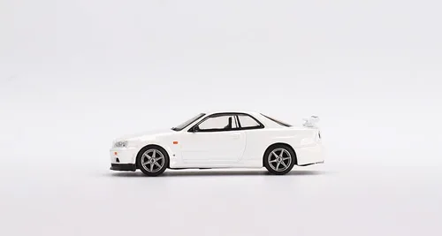 Miniatura 2 de True Scale Miniatures Modelo de coche compatible con Nissan Skyline GT-R (R34) V-Spec N1 White Limited Edition 1/64 Modelo de coche fundido a
