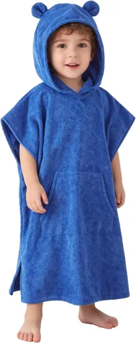 Miniatura 7 de MissShorthair Toalla Poncho para niños, toalla de playa con capucha para niña y niño, poncho de surf, bata de baño, toalla de baño de microfibra