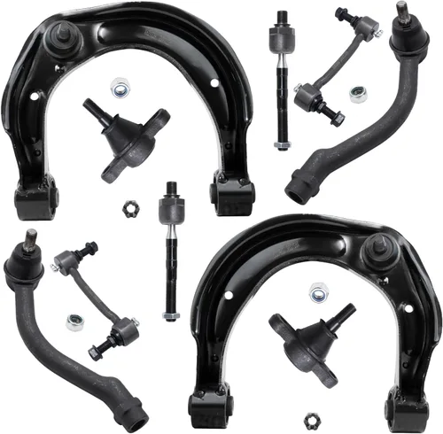 Miniatura 118 de Detroit Axle - Kit de suspensión frontal de 10 piezas para Jeep 2002-2004 Liberty, 2 brazos de control superiores con rótula 2 rótulas inferiores, 4