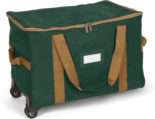 Covermates Keepsakes - Bolsa de almacenamiento con ruedas para guardar tesoros, asas de transporte, ventana de identificación, ruedas dobles,