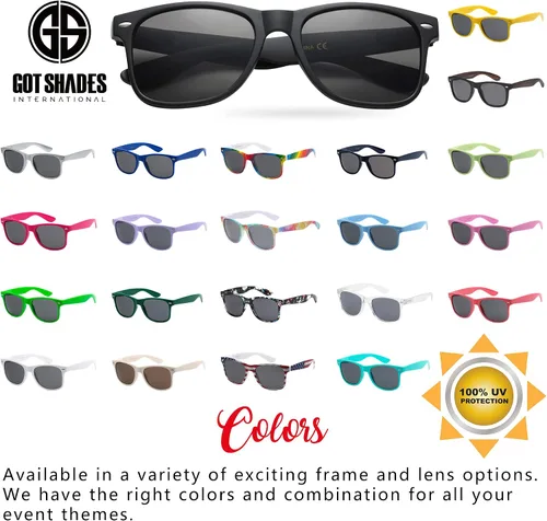 Miniatura 5 de Got Shades Wholesale Bulk Unisex 80's Retro 100% UV Sunglasses for Adults - 10 Pack - wFlex Hinges