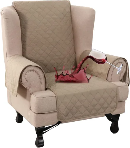 Miniatura 64 de Turquoize Funda 100% Impermeable para Sillón de Ala Fundas para Sillón de Ala con Brazos Protector de Silla Sofá Protector Triple Antideslizante