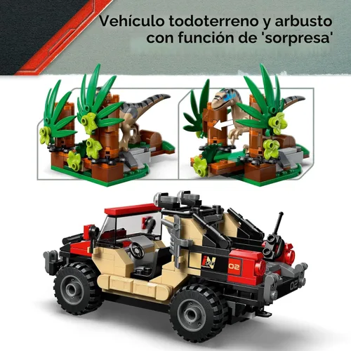 Miniatura 3 de LEGO Jurassic World Raptor Off-Road Escape Juguete de Dinosaurio - Conjunto de Construcción con Figuras de Acción de Dinosaurios, Juguete