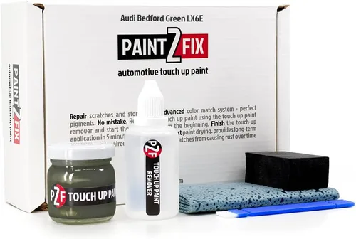 LX6E Bedford - Kit de pintura de retoque verde para reparación de arañazos y virutas de Audi, 2.53 fl oz (2.5 fl oz)