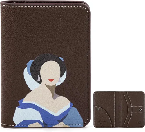 Miniatura 10 de Lychii Soporte para pasaporte, funda delgada para pasaporte, cartera de viaje con bloqueo RFID, funda protectora de piel sintética para pasaportes