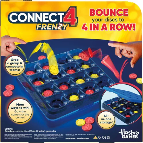 Miniatura 2 de Connect 4 Frenzy Game Discos de rebote 4 The Win Juegos de fiesta familiar para niños, adolescentes y adultos A partir de 8 años 2 a 6