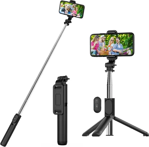 Trípode portátil para selfie, 3 en 1 extensible para teléfono para iPhone 14/13/13 Pro/13 Pro Max/12/12 Pro/X/XR/XS/8/7/6S, Android Samsung