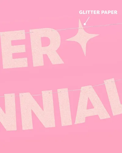 Miniatura 4 de xo, Fetti Cartel con purpurina del milenio de élder – Rosa, 3 pies Divertidas decoraciones de fiesta de cumpleaños, decoración de 30 cumpleaños