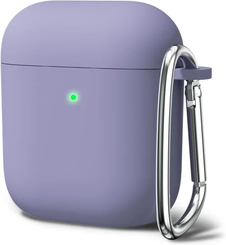 Miniatura 45 de Oakxco Funda de silicona para Airpods 3, bonita funda rígida femenina para Airpods de 3ª generación con llavero, gel de goma colorido suave de TPU