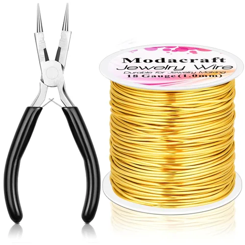 Miniatura 9 de Alambre de plata de calibre 20 para hacer joyas con alicates 4 en 1 Modacraft de 82 pies, alambre para manualidades de 0.8mm, alambre de cobre