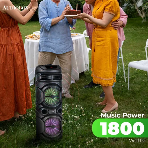 Miniatura 7 de Audiobox ABX-2900R - Altavoz Bluetooth dual de 8 pulgadas para fiesta, peso ligero con luces RGB, sonido de doble canal para fiestas, DJ, listo