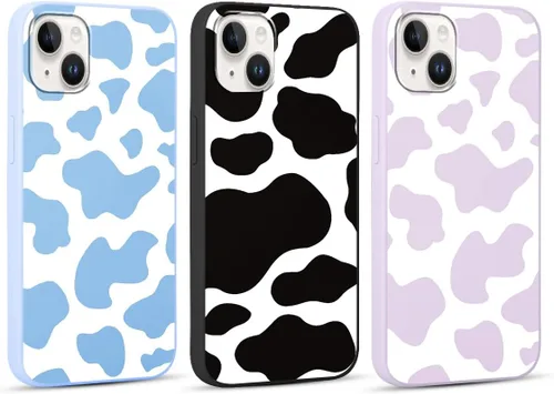 Miniatura 26 de Paquete de 3 Fundas Bonitas con Estampado de Guepardo para iPhone 13/14 de 6.1" Funda de Teléfono, Fundas de Diseño Estético de Leopardo Silicona