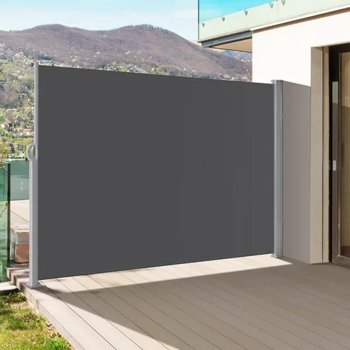 Miniatura 2 de Yaheetech Toldo Lateral de 118 x 71 pulgadas, Toldo de Pantalla Lateral Retráctil de Hierro para Patio, Pantalla Divisoria de Privacidad y Sombra