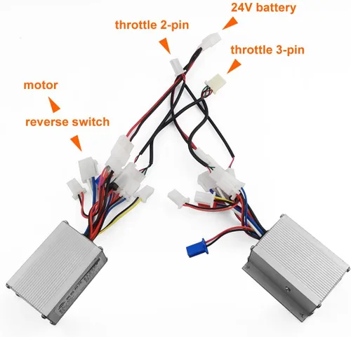 Miniatura 7 de L-faster Kit de conversión eléctrica de 24 V de doble unidad de 250 W con controlador de palanca de mando para carrito Dolly, silla de ruedas ligera