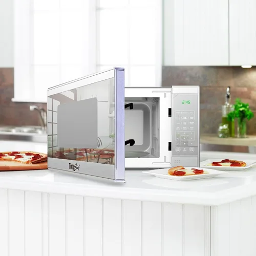Miniatura 8 de Total Chef Horno microondas de 0.7 pies cúbicos - Microondas compacto de encimera, pequeño electrodoméstico de cocina de acero inoxidable