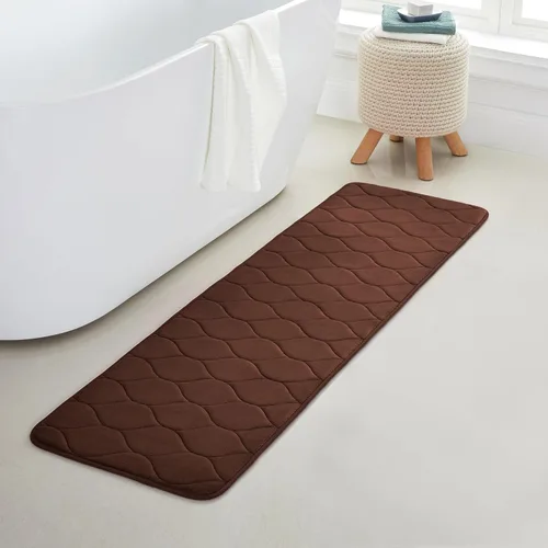 Miniatura 49 de Yafa Home Fashion 1 alfombra de baño de 17 x 24 pulgadas, espuma viscoelástica, absorbente de agua y antideslizante, color negro