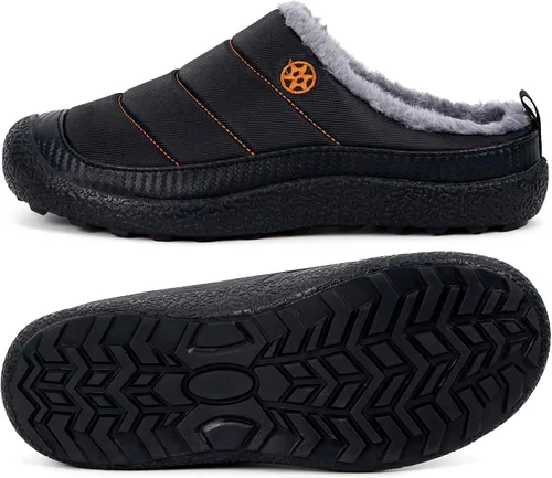 Miniatura 4 de Eagsouni - Pantuflas de casa para hombre con forro de piel para invierno