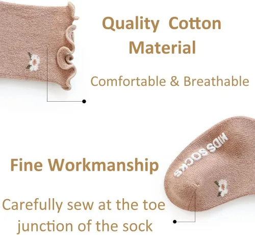 Miniatura 2 de Calcetines con volantes para bebé, niñas pequeñas, con volantes, de malla, color liso, para el verano