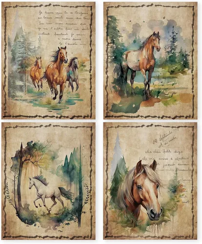 Miniatura 8 de HRQKO Juego de 4 pósteres de arte de pared de mariposa floral vintage, arte de pared floral, arte de pared retro, póster de impresión de mariposas