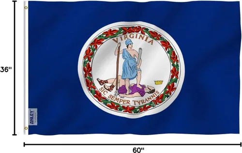 Miniatura 7 de Bandera con los estados de EE.UU., VIRGINIA