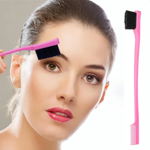 Miniatura 3 de 5 piezas de juego de cepillo Slick Back con herramienta Topsy Tail, cerdas para estirar, peine de rata para peinado de cabello de mujeres y niñas