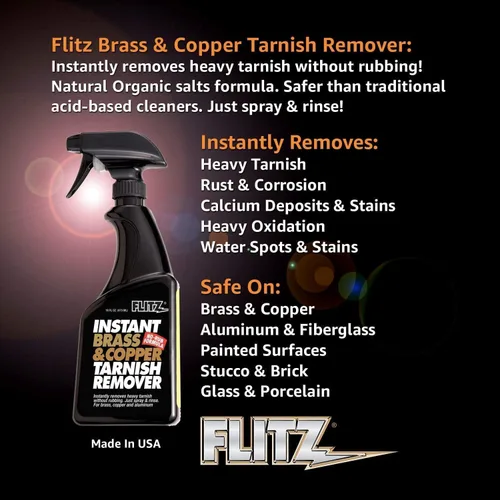 Miniatura 4 de Botella rociadora Flitz removedor instantáneo de manchas en latón y cobre