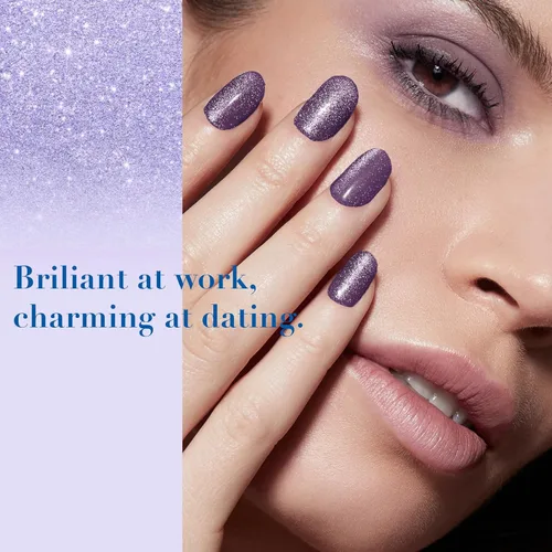 Miniatura 6 de AZUREBEAUTY Kit de iniciación de uñas en polvo de inmersión, 20 colores morado y azul con purpurina, bandeja de reciclaje de polvo de inmersión