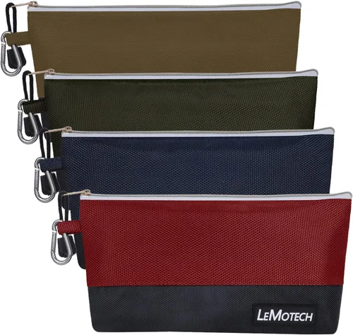 Miniatura 9 de Bolsas de herramientas LeMotech con cremallera, bolsas pequeñas resistentes al agua, bolsa de utilidad Oxford 1680D para organizadores