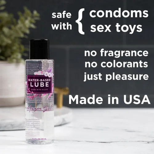 Miniatura 3 de Magic Gel Lubricante personal a base de agua Lubricante para hombres, mujeres y parejas Transparente sin manchas Sin sabor 4.4 onzas