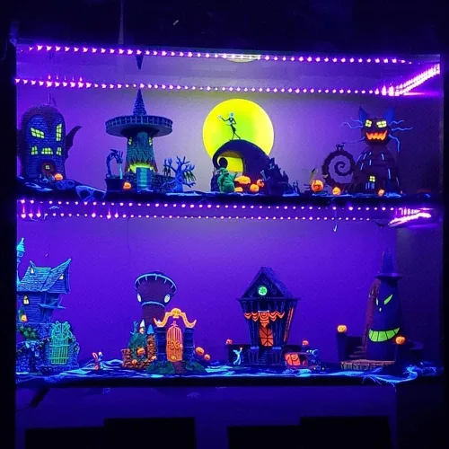 Miniatura 5 de Tira de luz LED negra, 6.6 pies, 120 cuentas de lámpara, accesorios de luz negra flexibles de 5 V, tira de luz negra de 6.6 ft, no impermeable