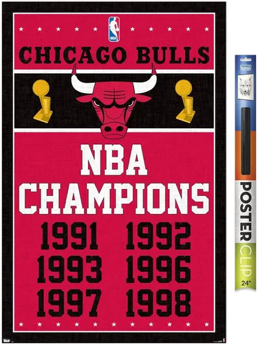Miniatura 15 de Trends International NBA Chicago Bulls - Póster de pared de Champions 13, 14.725 x 22.375 pulgadas, versión premium sin marco