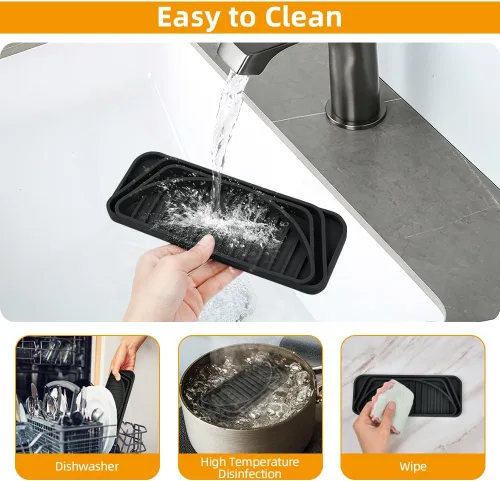 Miniatura 6 de Aolso Bandeja de goteo para refrigerador, bandeja de goteo de agua Frige para cortar, bandeja de goteo de agua de silicona para dispensador de agua