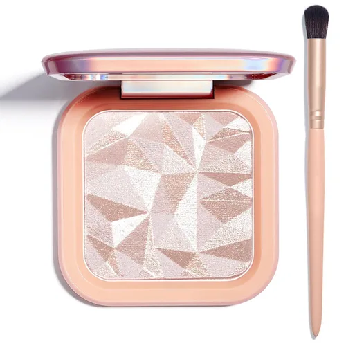Miniatura 14 de Paleta de maquillaje iluminador, paleta de contorno brillante en polvo para iluminar el contorno de la cara, maquillaje dorado con reflejos