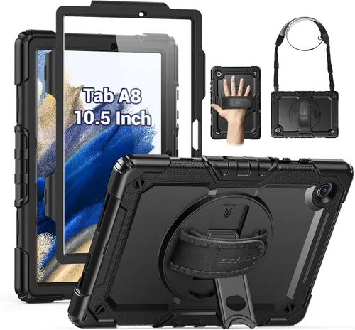 Miniatura 21 de SEYMAC Funda protectora resistente a prueba de golpes para Samsung Galaxy Tab A9 de 8.7 pulgadas 2023 (SM-X110/X115/X117), resistente a prueba