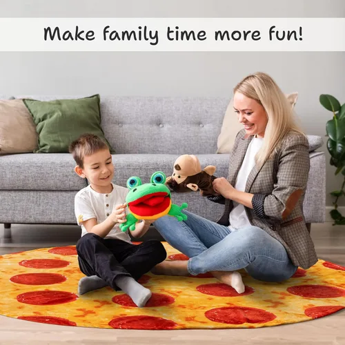 Miniatura 5 de Pavilia Manta de Pizza, Envoltorio de Pizza de Pepperoni y Queso de Doble Cara, Manta Novedosa para Adultos y Niños, Manta de Comida Realista