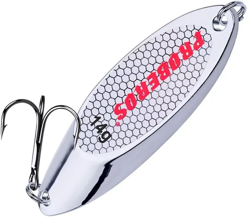 PROBEROS Cucharas de pesca señuelos cebos para lubina, aparejos de cebo de jigging con ganchos agudos, cuchara de metal duro, señuelo de pesca,