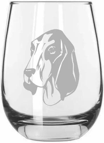 Miniatura 526 de Sakhalin Husky Dog - Copa de vino grabada personalizada de 15.25 onzas sin tallo