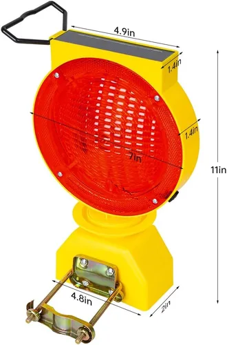 Miniatura 2 de Luces de advertencia solares industriales, impermeables, recargables, luces de advertencia de barricada de seguridad, señal de tráfico intermitente