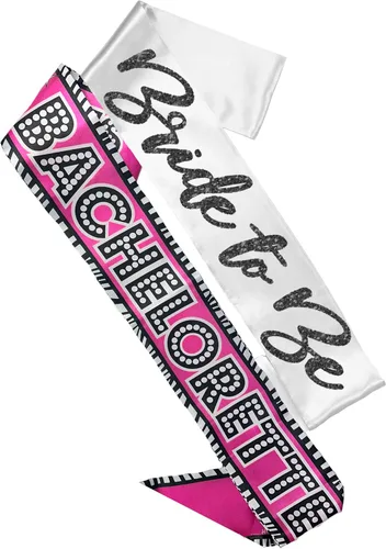 Miniatura 10 de Bachelorette Party Sashes Black - BRIDAL GRADE SATIN Bride to Be Sash - Funny Lingerie Shower Gifts Juego de 2 piezas: Negro2