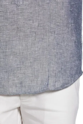 Miniatura 3 de Cubavera Camisa de lino de manga larga para hombre con 2 paquetesTucks