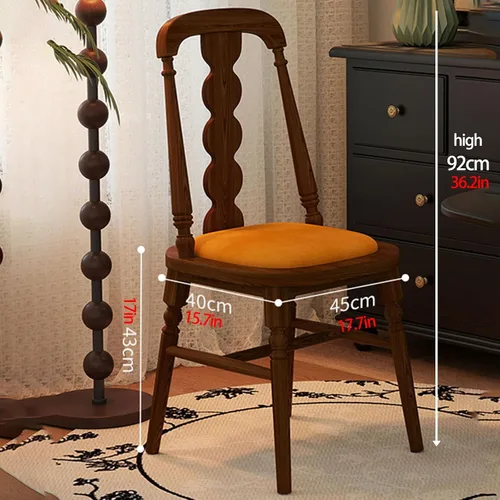 Miniatura 2 de Sillas de cocina tapizadas de madera maciza, sillas de comedor con marco de madera de fresno, silla de sala de estar para comedor, estudio, sala
