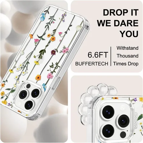 Miniatura 5 de MOSNOVO - Funda para iPhone 13 Pro, protección Buffertech contra caídas de grado militar (6.6 pies), antidesprendimiento, poliuretano termoplástico