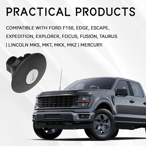 Miniatura 2 de Tapa de Gasolina con Bloqueo, 8U5Z-9C268-B Tapa de Tanque de Combustible Compatible con Ford F-150 F150 Explorer Escape Fusion Focus Edge Mustang