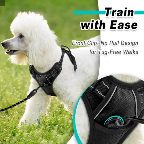 Miniatura 2 de BARKBAY Arnés para perro sin tirones para perros pequeños, ajustable, reflectante, cómodo, sin estrangulamiento, resistente, perfecto
