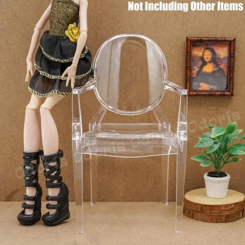 Miniatura 6 de Odoria Silla fantasma miniatura 1/6 accesorios para muebles de casa de muñecas