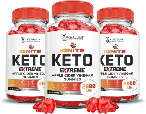 Miniatura 8 de Justified Laboratories Ignite Keto ACV Gummies Extreme 2000 mg Advanced Ignite Keto Gummies Vinagre de sidra de manzana formulado con jugo