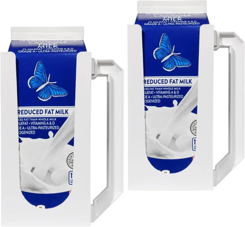 Miniatura 10 de Carton Caddy Soporte XL de cartón de leche de medio galón con asa, caja de jugo, botella de refresco y soporte de leche de medio galón con asa, sin