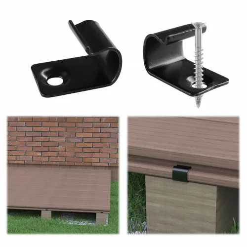 Miniatura 8 de Muzata 200 piezas de sujetadores ocultos de cubierta para tableros compuestos de cubierta universal clips ocultos de polipropileno con tornillos