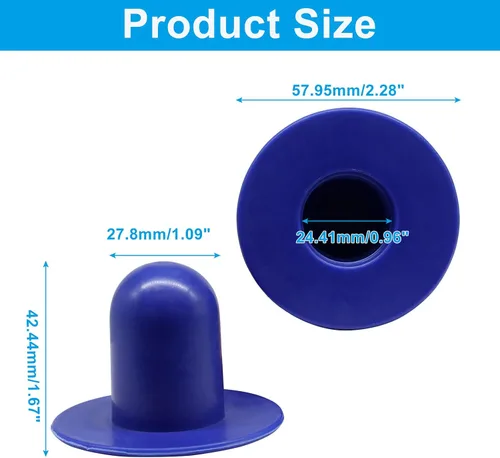 Miniatura 2 de 4 piezas de repuesto de enchufe de piscina, tapones de tapón de piscina azul para piscina de suelo, tapones de agujero de pared compatibles