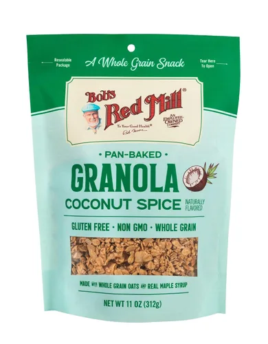 Miniatura 12 de Bob's Red Mill Granola de almendras y arándanos, 11 onzas (paquete de 6) – Sin OMG, grano entero, Kosher